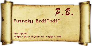 Putnoky Brúnó névjegykártya